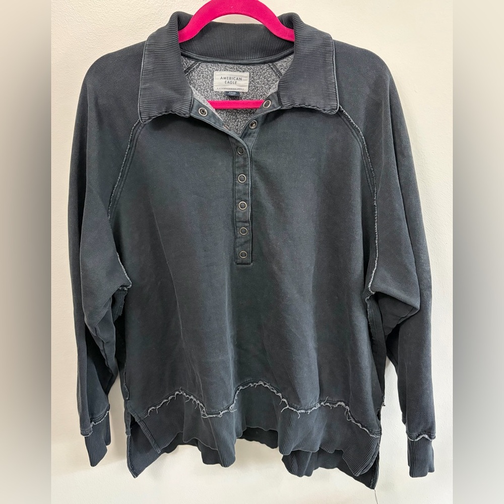 American Eagle Dark Gray Vintage Wash Sweatshirt